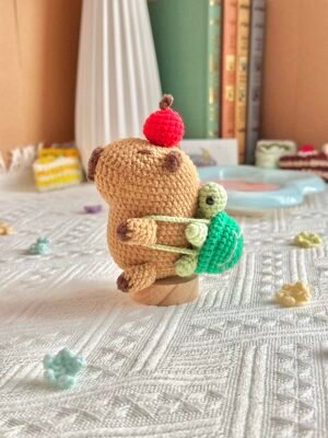 Crochet Doll – Capybara with Turtle