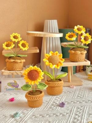 Crochet Flower – Sunflower Set 3