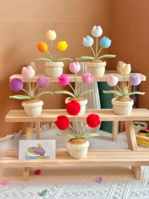 Crochet Flower Mini Pot – Tulip