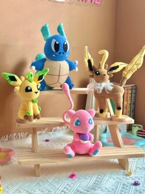 Crochet Doll – Pokémon 4 (Wartortle | Leafeon | Eevee | Mew)